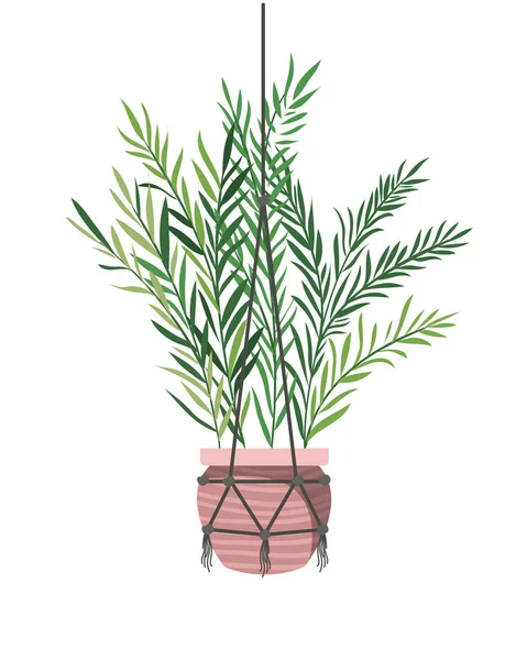 房子植物在麦克拉梅衣架图标 — 图库矢量图片