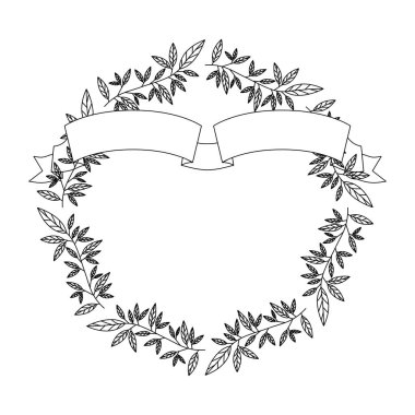 taç yaprakları ve şerit dairesel çerçeve