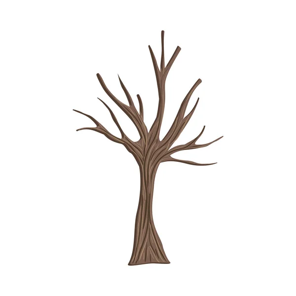 Drzewo jesień bez liści ikona — Wektor stockowy