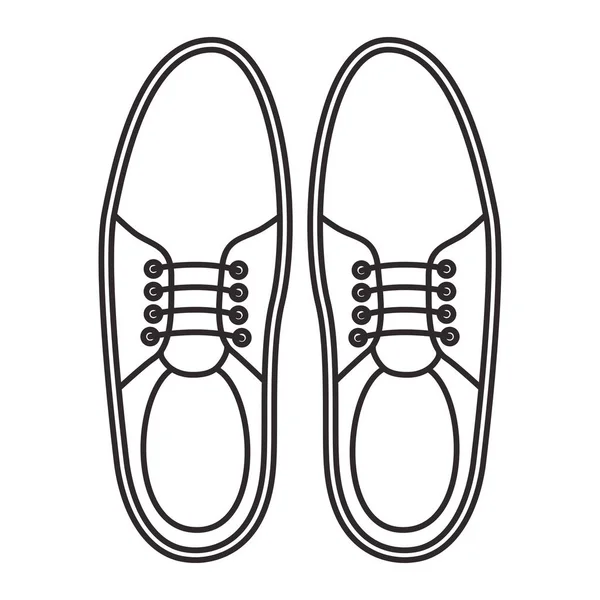 Chaussures élégantes paire masculine — Image vectorielle