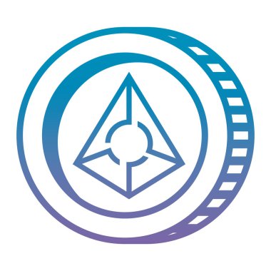 cryptocurrency augur sikke izole simgesi