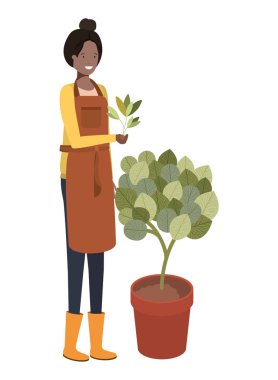 Genç kadın bahçıvan Avatar karakteri