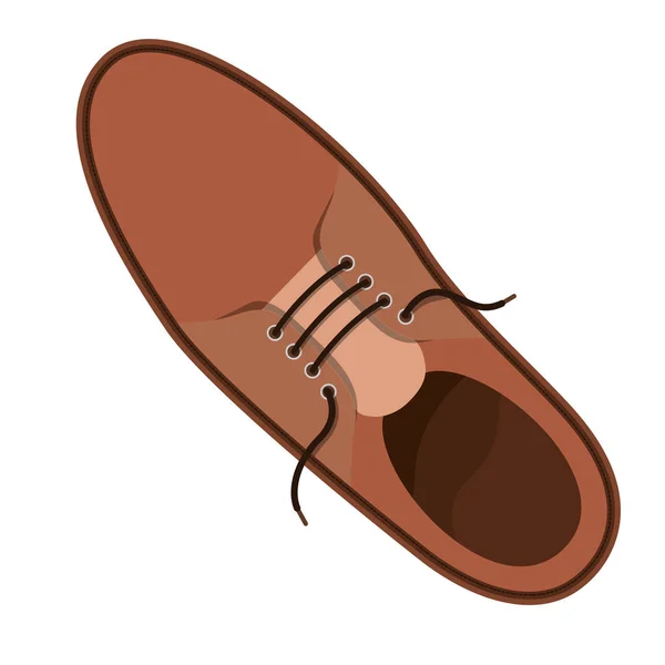 Élégante chaussure unique masculine — Image vectorielle