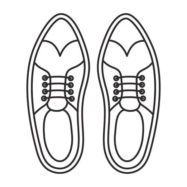 Elegantes sapatos masculinos par — Vetor de Stock