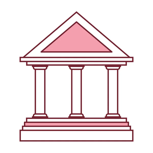 Банківське будівництво ізольована ікона — стоковий вектор
