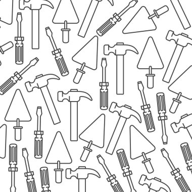 yapı araçları desen izole simgesi