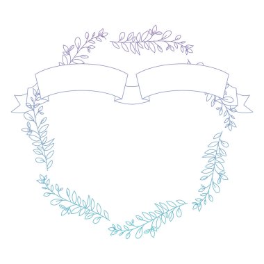 taç yaprakları ve şerit dairesel çerçeve