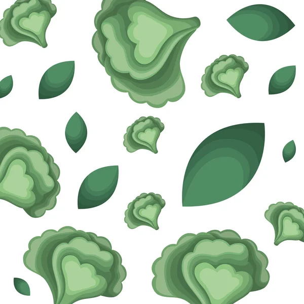 Beau fond de motif de feuilles — Image vectorielle