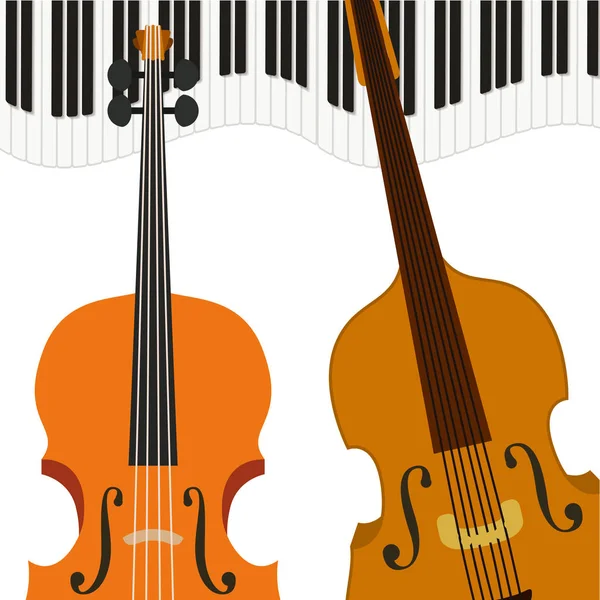 Скрипковий музичний інструмент візерунок — стоковий вектор