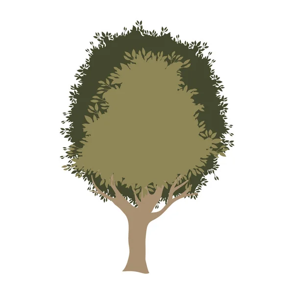 Δέντρο ζωγραφισμένο στυλ υδατογραφίας — Διανυσματικό Αρχείο