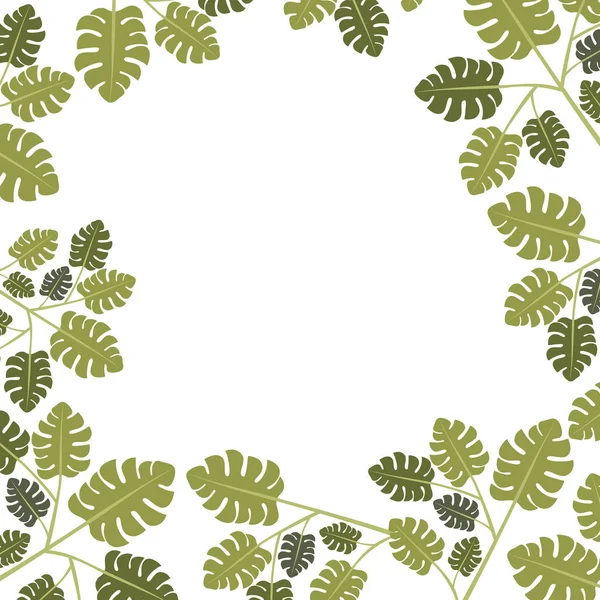 Rama con patrón de ecología de hojas — Vector de stock
