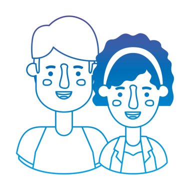 Çift avatar karakter simgeler