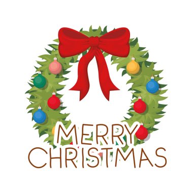 yay ve mutlu noel ile çelenk