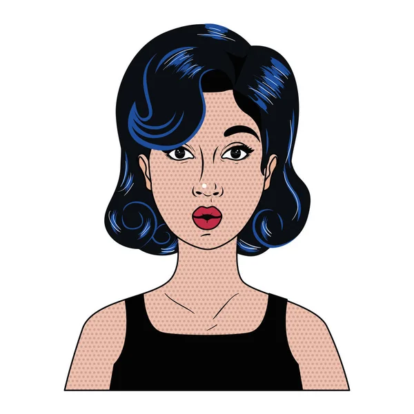 Carácter avatar mujer joven — Vector de stock