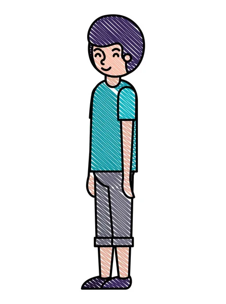 Joven hombre avatar carácter — Vector de stock