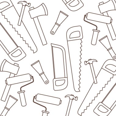 yapı araçları desen izole simgesi