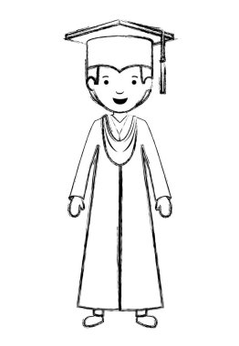 Genç çocuk lisansüstü karakter