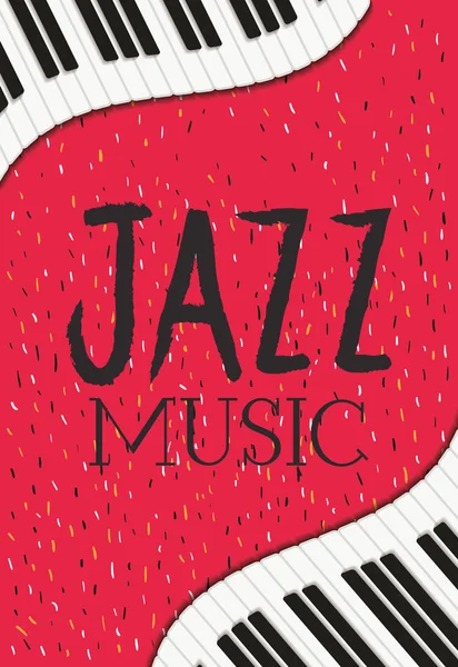 Jazz dag poster met piano toetsenbord — Stockvector