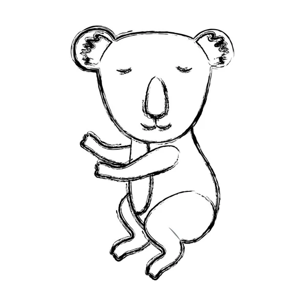Divočina Koala, samostatná ikona — Stockový vektor