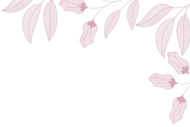 çiçekler ve yaprakları izole simgesi