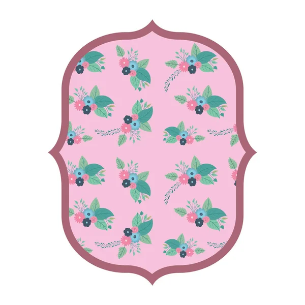 Elegant frame met florale decoratie patroon — Stockvector