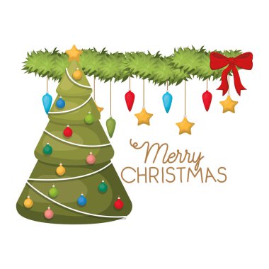 Hediyeler izole simgesi ile Noel ağacı