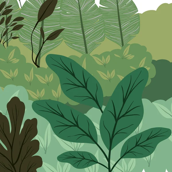 Jungle scène modèle arrière-plan — Image vectorielle