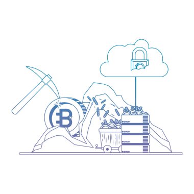 Bitcoin ticaret teknolojisi seti simgeleri