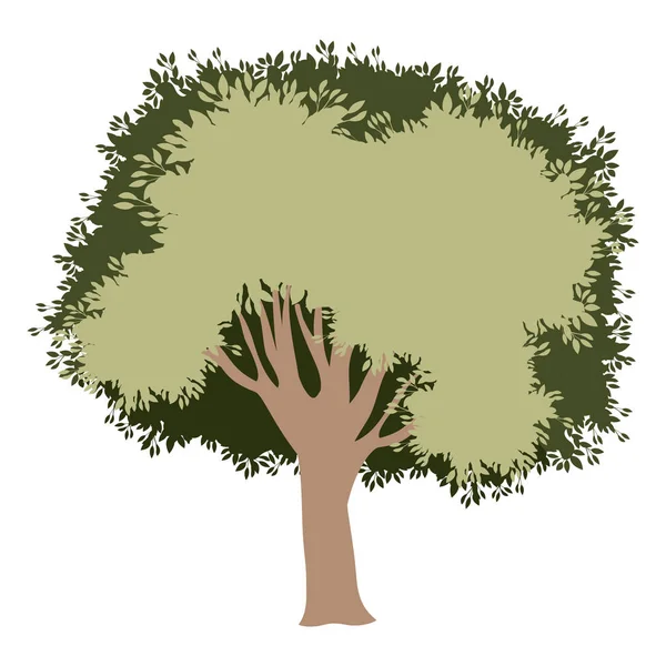 Árbol pintado estilo acuarela — Vector de stock