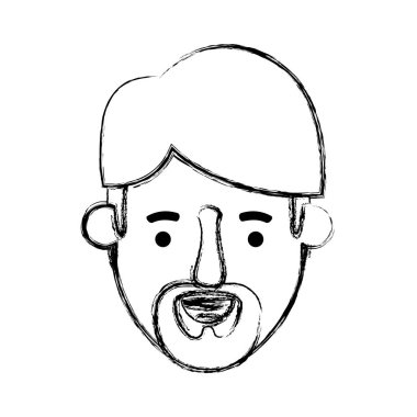 Genç adam kafa sakal avatar karakter ile