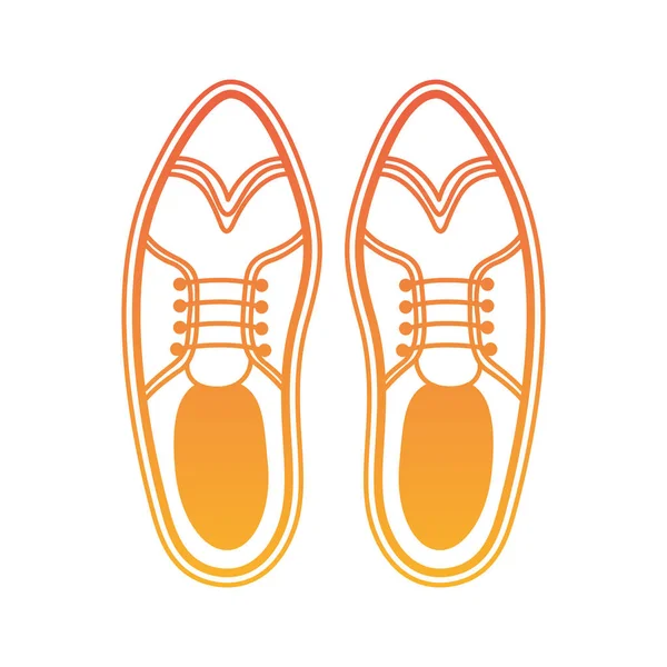 Chaussures élégantes paire masculine — Image vectorielle