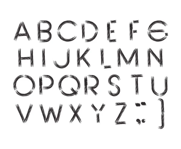 Type d'alphabet icônes de police — Image vectorielle