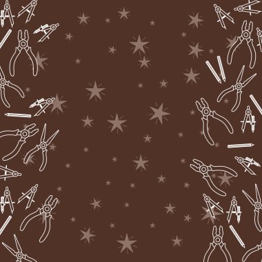 yapı araçları desen izole simgesi