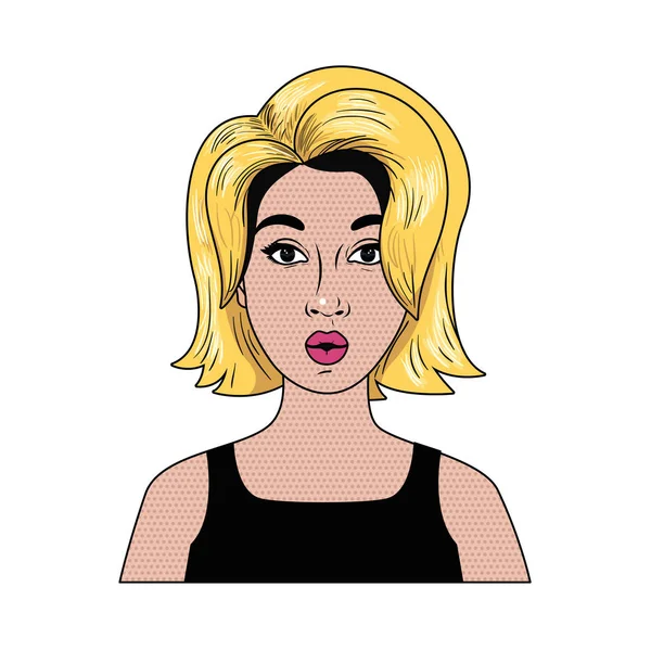 Carácter avatar mujer joven — Vector de stock