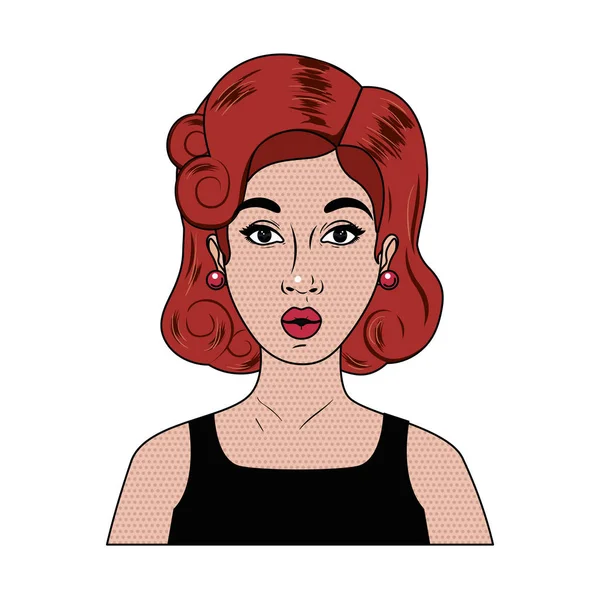 Carácter avatar mujer joven — Vector de stock