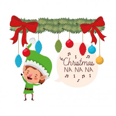 çelenk ve konuşma balonu avatar karakteri ile elf