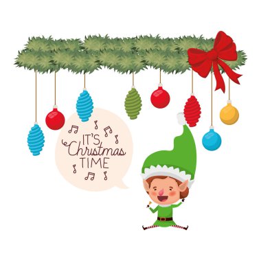 çelenk ve konuşma balonu avatar karakteri ile elf