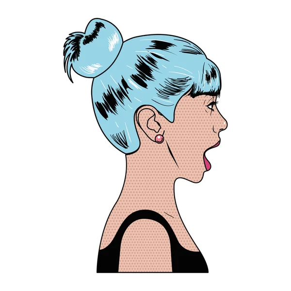 sürpriz yüz avatar karakter ile kadın