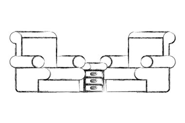 oturma odası sahne simgeler