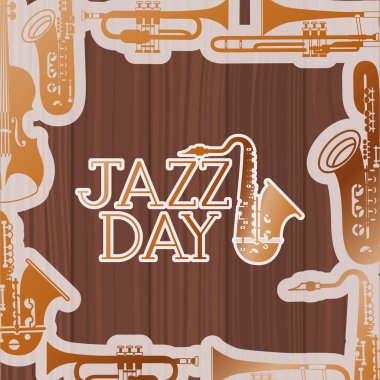 saksafon ile caz günü poster