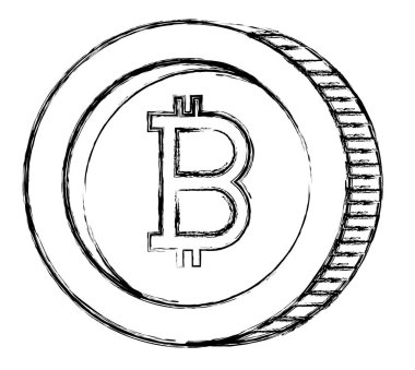 Bitcoin ticaret teknoloji simgesi