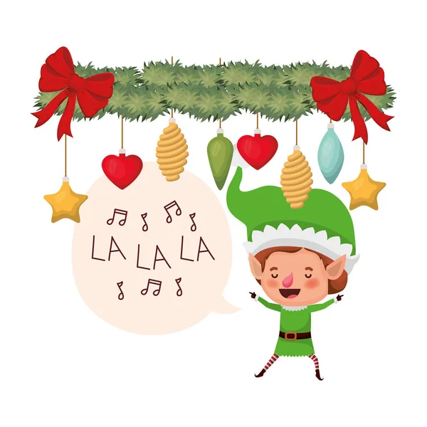 çelenk ve konuşma balonu avatar karakteri ile elf