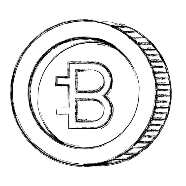 Bitcoin commerce technology icon — Stock Vector