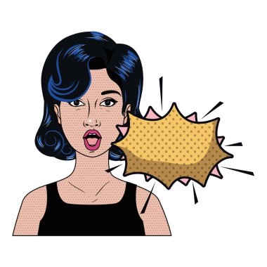 konuşma balonu avatar karakter olan kadın