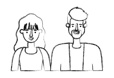 Çift avatar karakter simgeler