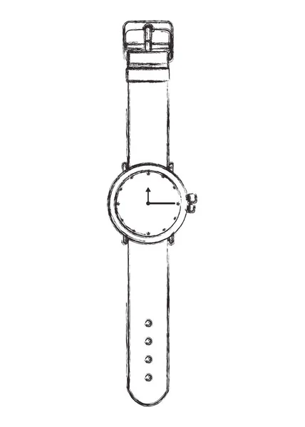 Montre bracelet masculin icône isolée — Image vectorielle