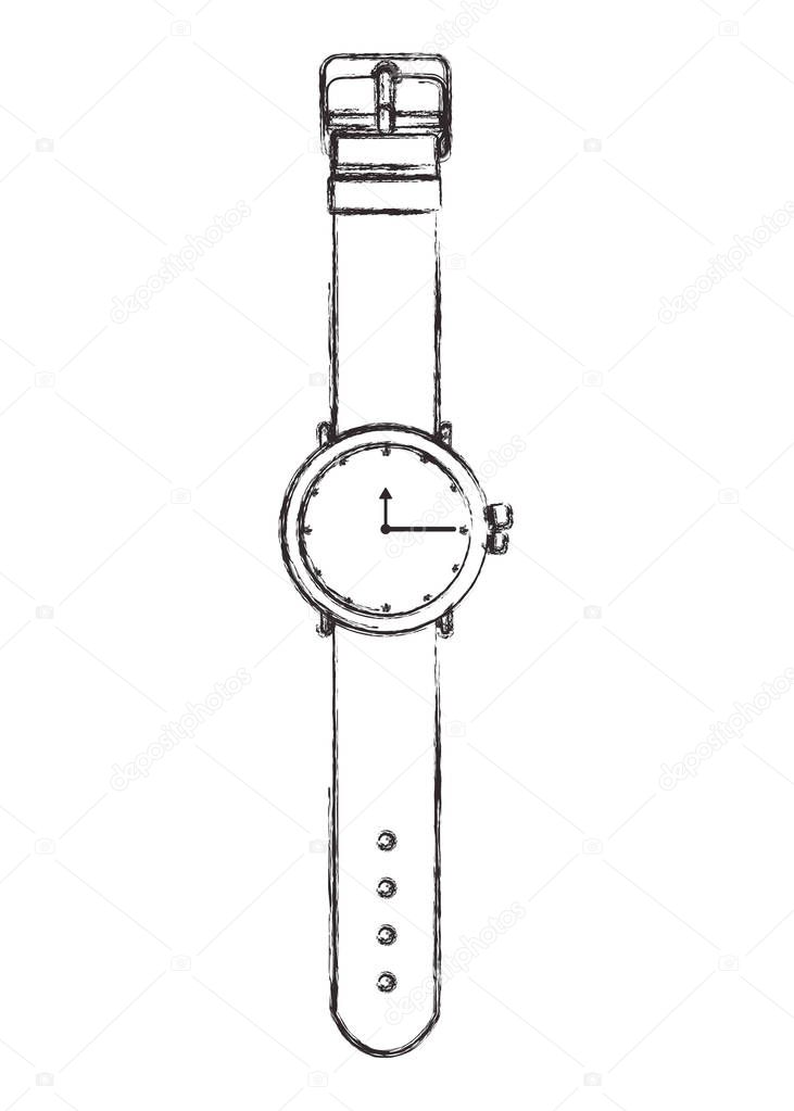 masculine wristwatch isolated icon