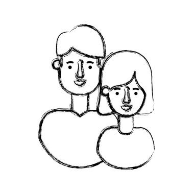 Çift avatar karakter simgeler