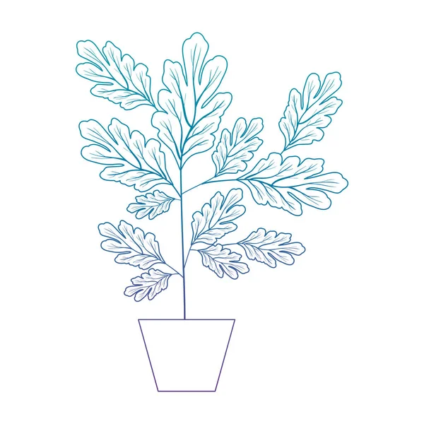 Plante de maison en pot icône décorative — Image vectorielle