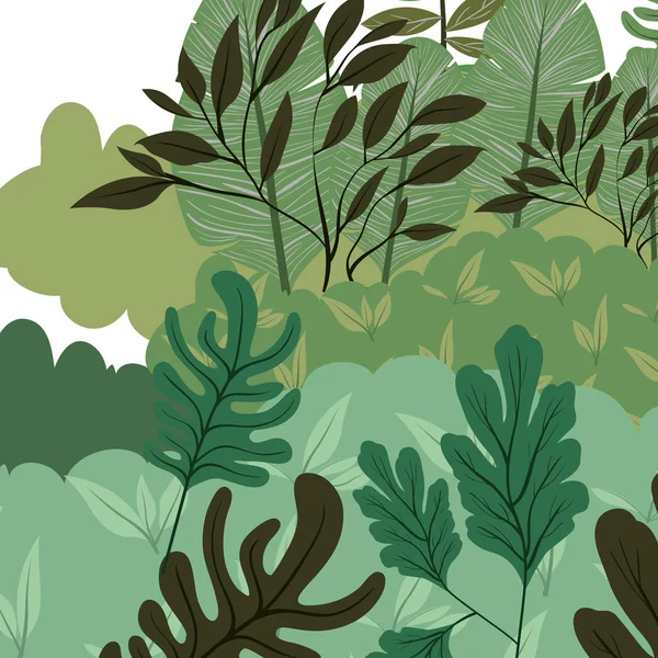Jungle scène modèle arrière-plan — Image vectorielle